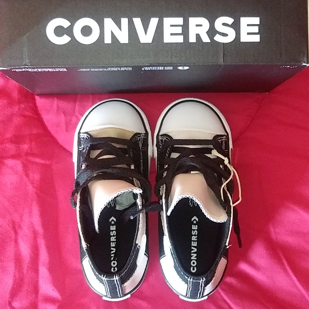 Toddler Converse All Star Hi Uv In Black/Magenta - Picture 6 of 16